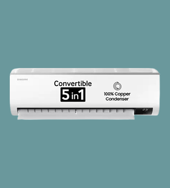 SAMSUNG Convertible 5-in-1 Cooling 2024 Model 1.5 Ton 3 Star Split Inverter AC – White